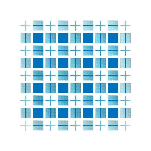 MANTEL 120X120 CUADRO AZUL
