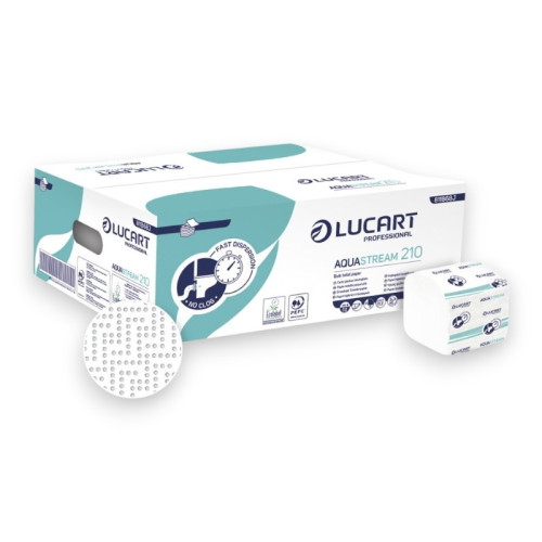 PAPEL HIGIENICO CORTADO AQUASTREAM 210