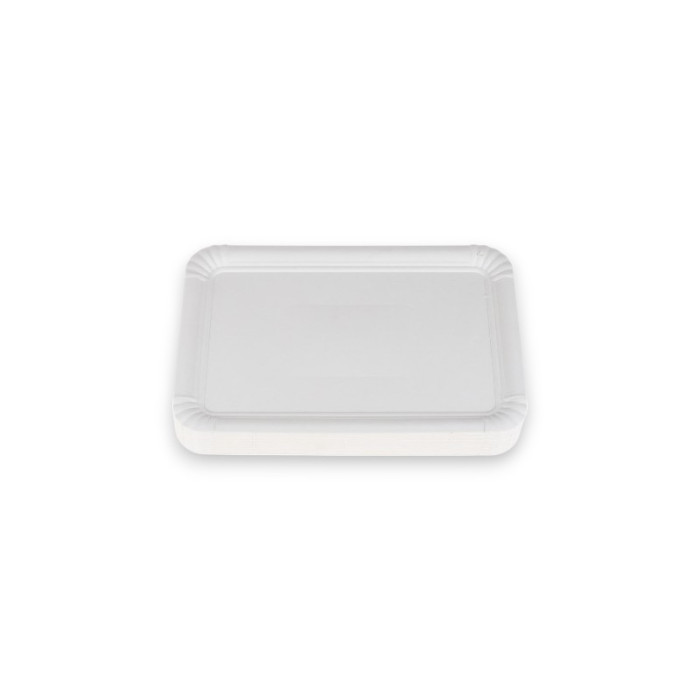 BANDEJA CARTON BLANCA 12X19 CMS.